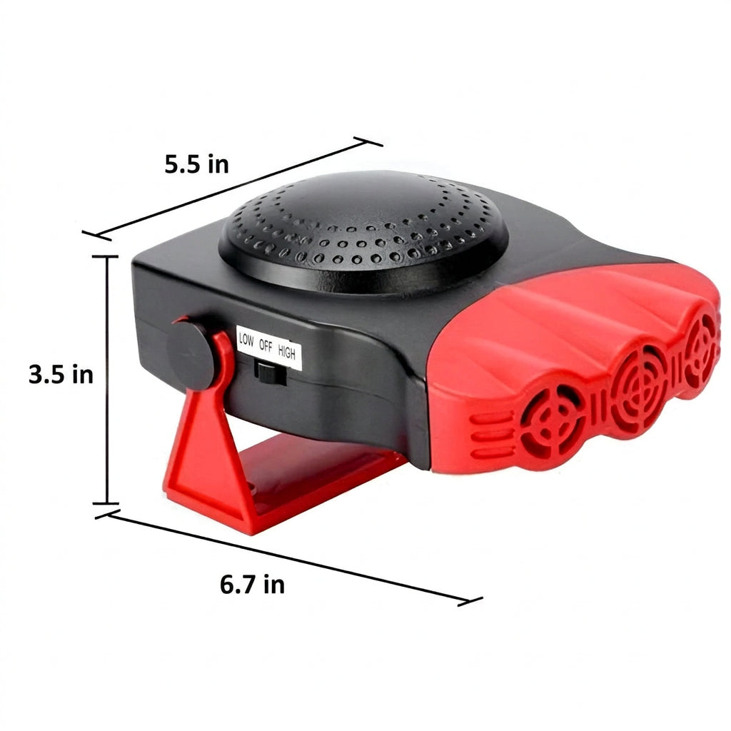 Portable Car Windshield Defroster with Dual Heat and Fan Modes, 180 Degree Rotation