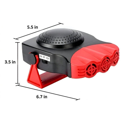 Portable Car Windshield Defroster with Dual Heat and Fan Modes, 180 Degree Rotation