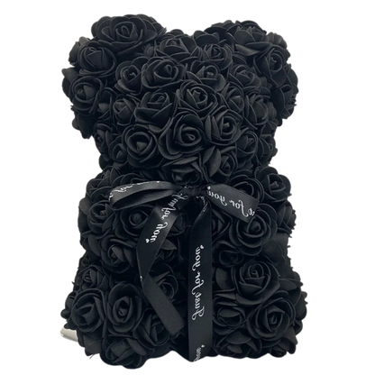 Foam Rose Teddy Bear with Ribbon Accent and Long-Lasting Design