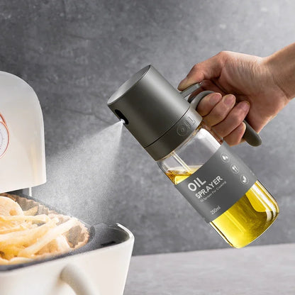 Glass Oil Sprayer 250ml with Fine Mist Pump and Ergonomic Handle