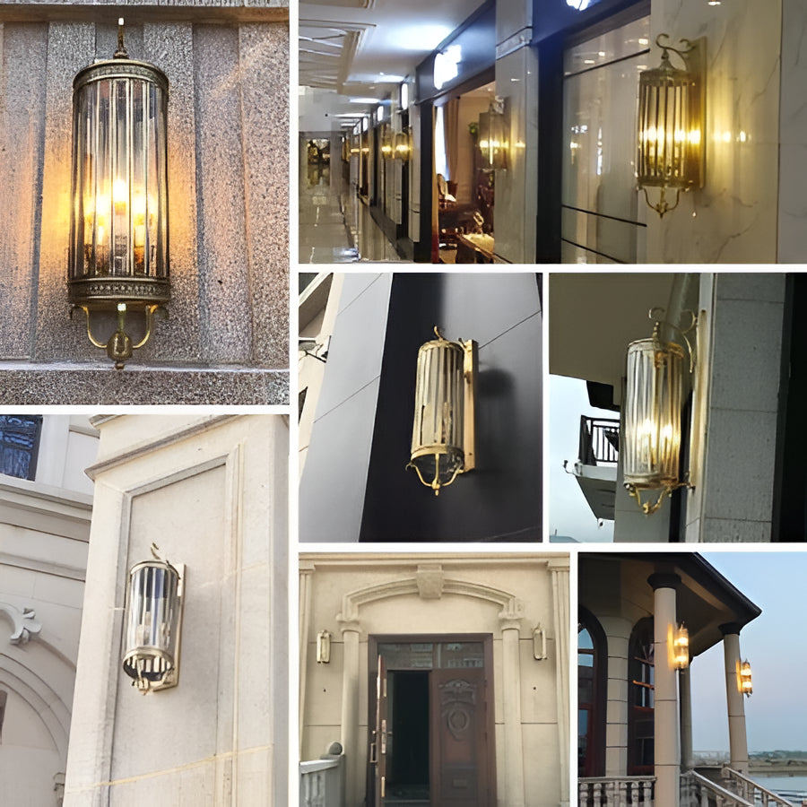 Copper Wall Sconce with IP65 Weather Protection and European Design