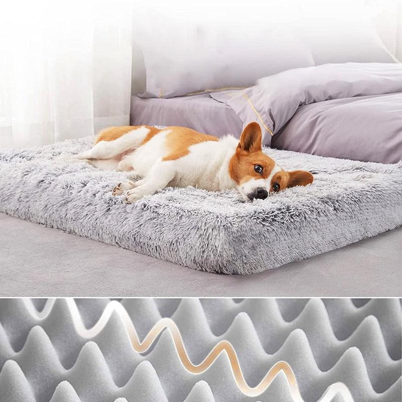 Cushioned Pet Bed Mat with Removable Insert and Adjustable Firmness, Five Sizes
