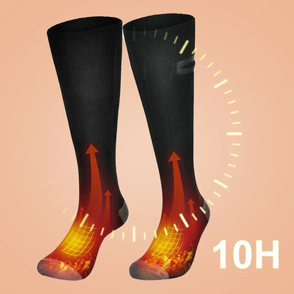 Heated Socks with Rechargeable Battery and Three Temperature Settings, 10-Hour Runtime