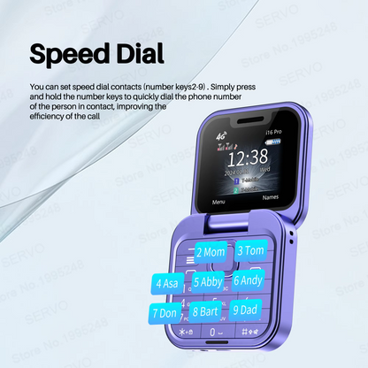 Flip Phone with Large Display and Big Button Keypad, Dual SIM Extended Battery