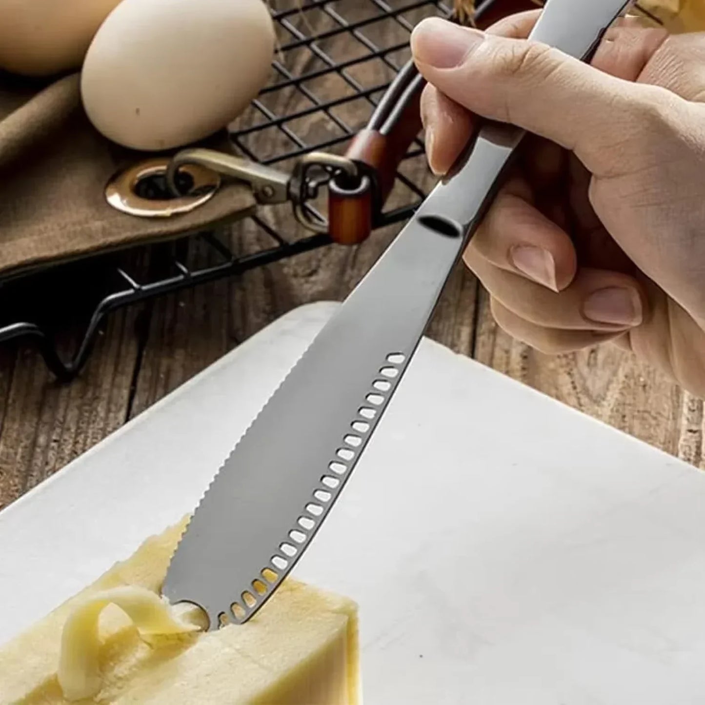 Adjustable Cheese Slicer with Wire Cutting Mechanism and Four Spare Wires