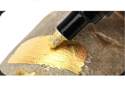 Metallic Paint Pen Set with Variable Tip Sizes and Reflective Finish for Multi-Surface Crafts