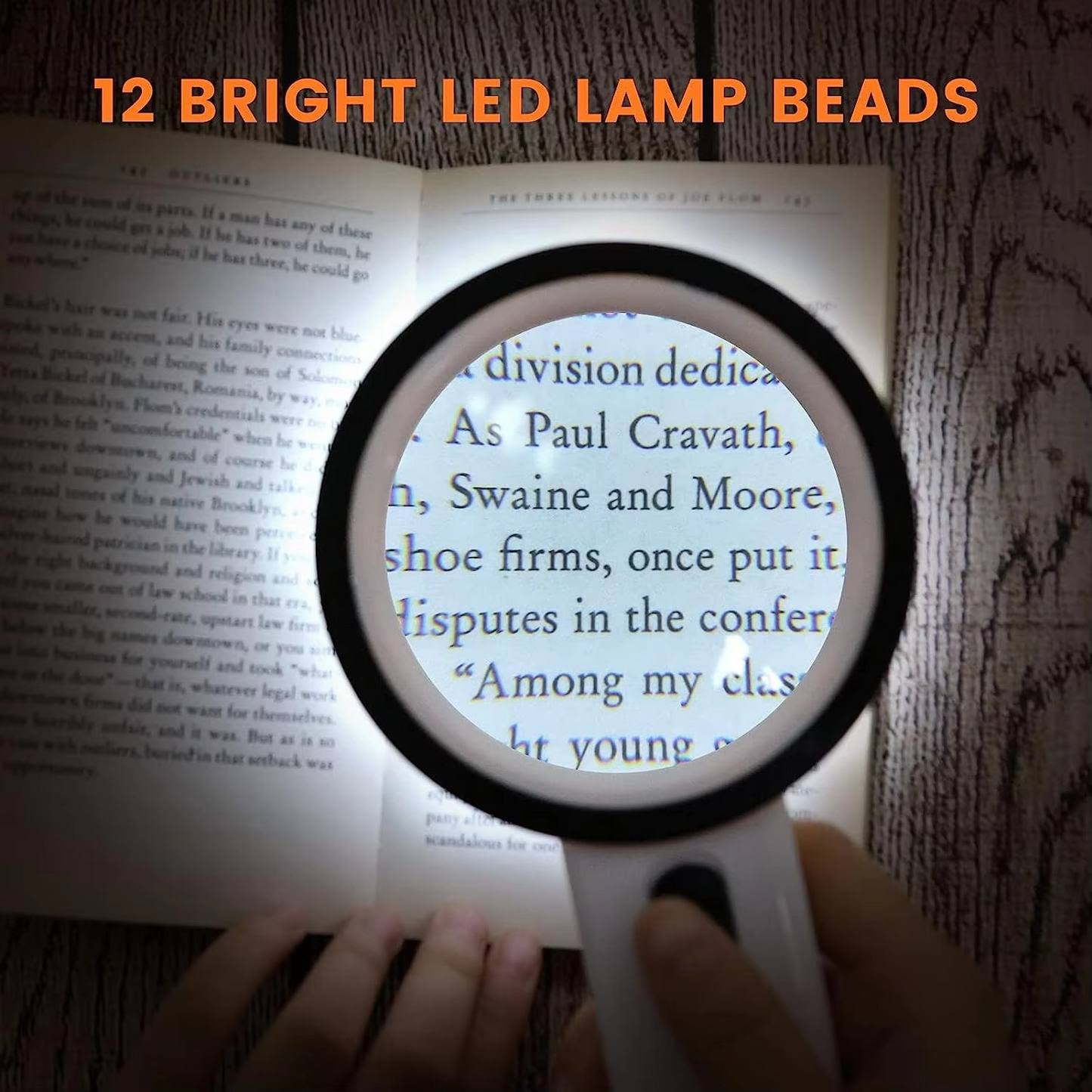 30X Optical Magnifying Glass with 18 LED Lights and Three Brightness Modes