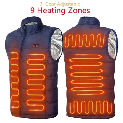 Softshell Heated Jacket with 9 Heating Zones and Power Bank Compatibility