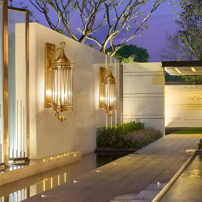 Copper Wall Sconce with IP65 Weather Protection and European Design