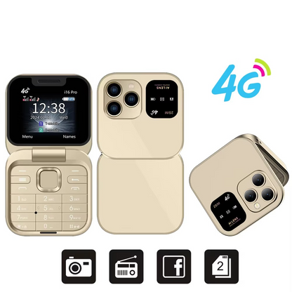 Flip Phone with Large Display and Big Button Keypad, Dual SIM Extended Battery