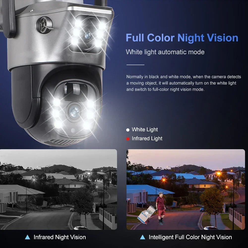 Advanced 8MP dual lens Tavvitaimp18 solar camera ensures reliable outdoor home security with 4G/WiFi.