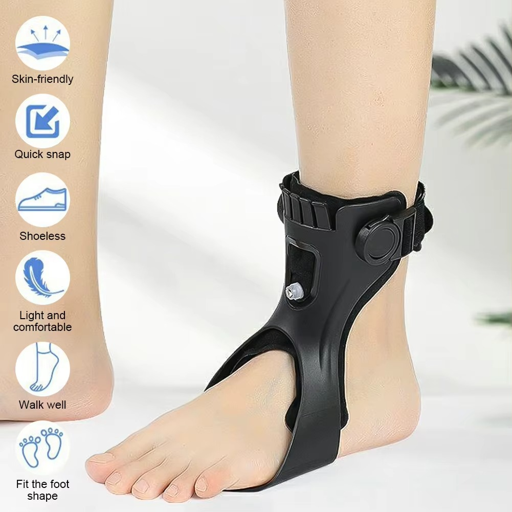 Ankle Stabilizer with Adjustable Straps and Hook Loop Closures for Walking Support