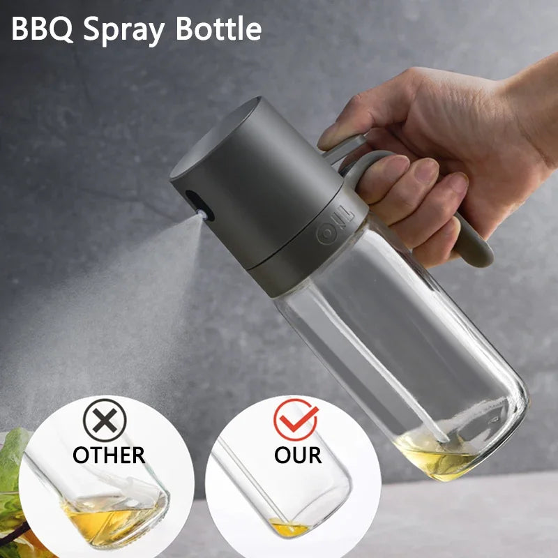 Glass Oil Sprayer 250ml with Fine Mist Pump and Ergonomic Handle