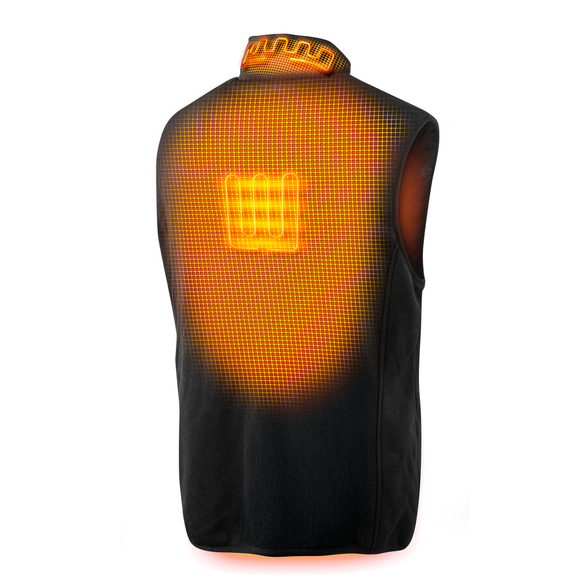 Mens Heated Knit Vest with Four Heating Zones and Rechargeable Battery for Cold Weather