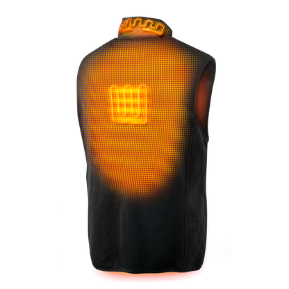 Mens Heated Knit Vest with Four Heating Zones and Rechargeable Battery for Cold Weather