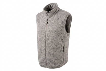 Mens Heated Knit Vest with Four Heating Zones and Rechargeable Battery for Cold Weather