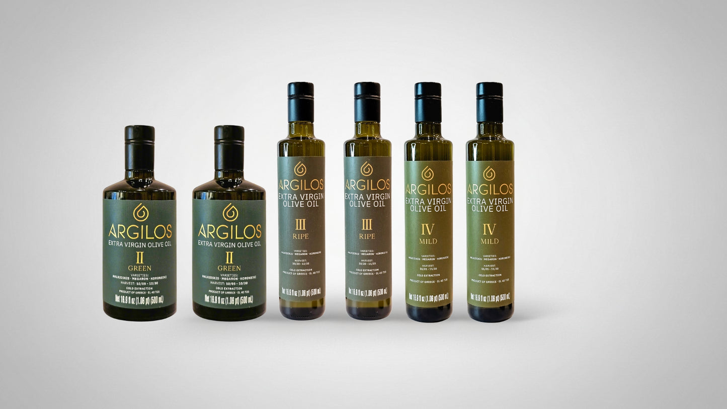 Argilos Greek Extra Virgin Olive Oil Bundle — Premium EVOO 6-Pack