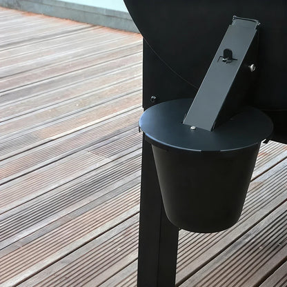 Enclosed Grease Bucket with Reusable Silicone Liner and Lid for Pellet Grills