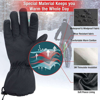 Heated Gloves for Men Women, Battery Powered Electric Glove with Touchscreen for Outdoor Activities
