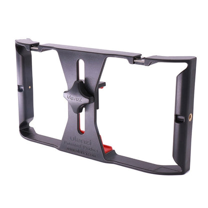 Smartphone Video Rig with Triple Cold Shoe Mounts and Rotatable Phone Clip