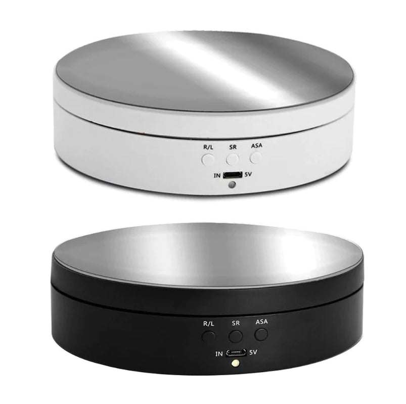 Motorized Turntable for Product Photography with Variable Speed Control and Angle Settings