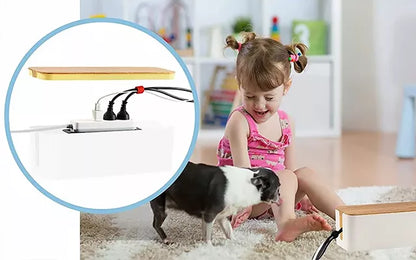 Cable Organizer Box with Dual Side Openings and Secure Lid, 3 Sizes