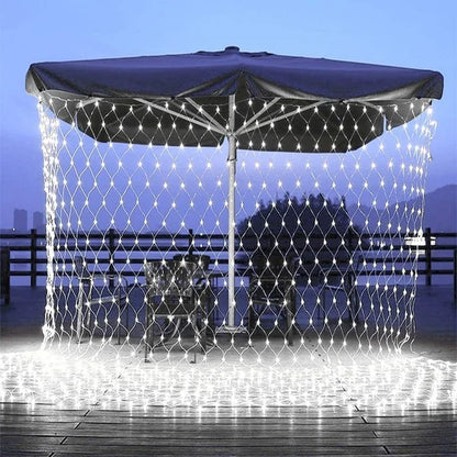Net Mesh String Lights with Copper Wire and LED Bulbs for Outdoor Patios All Vera Mart
