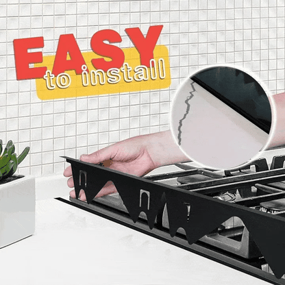 Telescoping Stove Gap Cover with Silicone End Caps and Heat Resistant Steel, 13.8-27.5 Inches