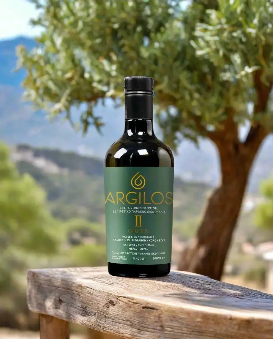 ARGILOS II GREEN Extra Virgin Olive Oil (500ml) - Nostos Goods