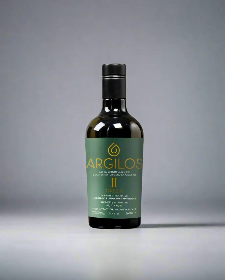 ARGILOS II GREEN Extra Virgin Olive Oil (500ml) - Nostos Goods