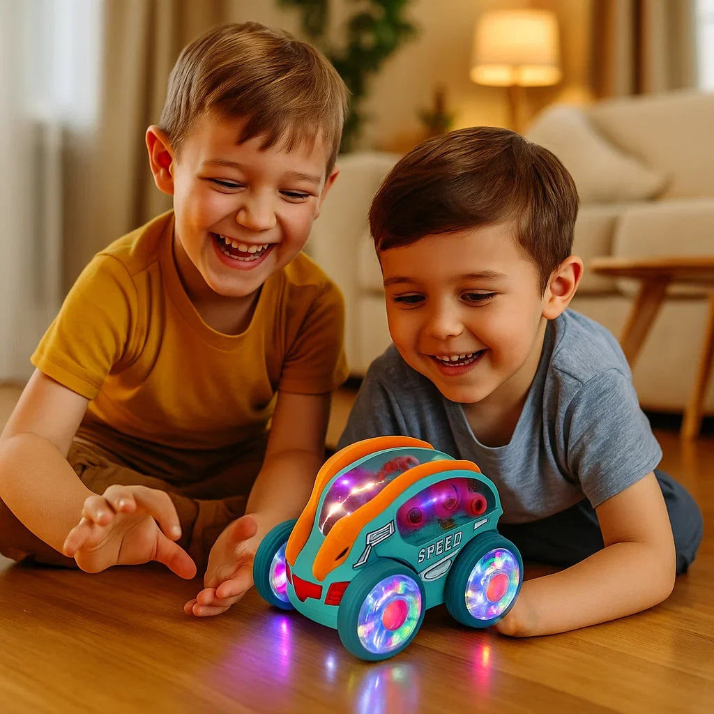Spinning LED Vehicle with Multicolor Lights and Built-In Music