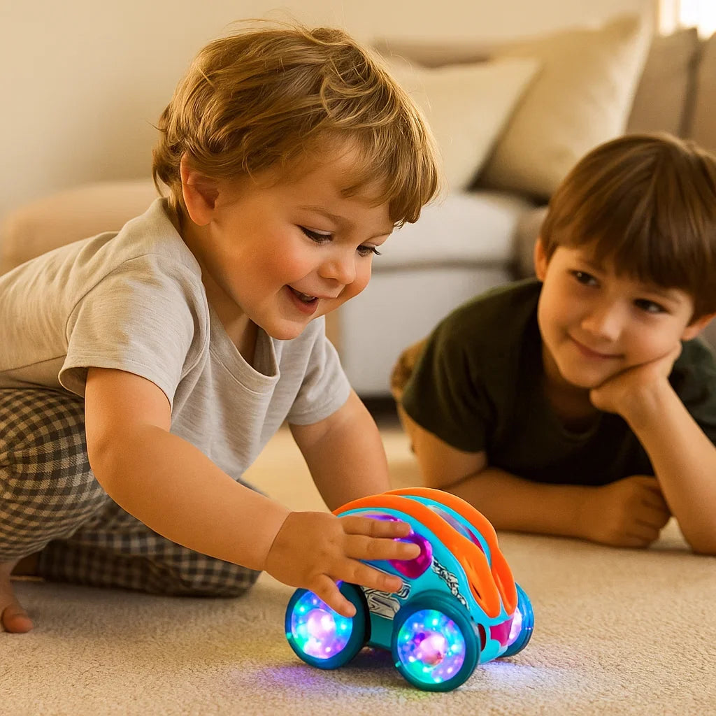 Spinning LED Vehicle with Multicolor Lights and Built-In Music