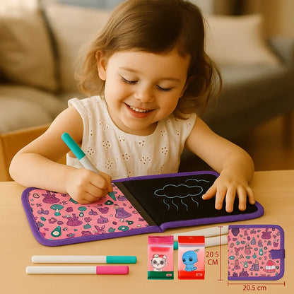 Reusable Drawing Book with Wipeable Pages for Kids