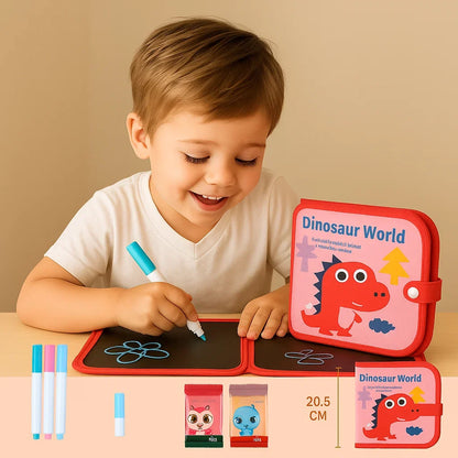 Reusable Drawing Book with Wipeable Pages for Kids