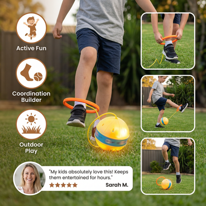 Ankle Bounce Ball with Motion Activated LED Lights and Adjustable Strap