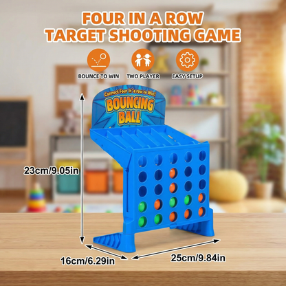 Bouncing Ball Grid Game with Foldable Board and Carrying Case