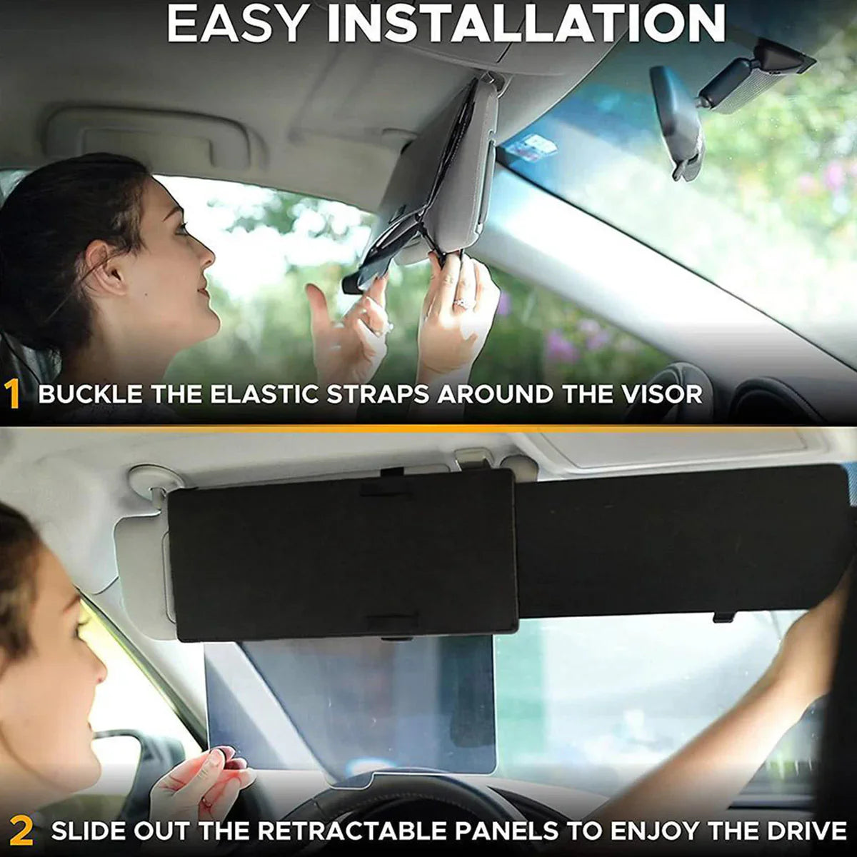 Polarized Car Visor Clip with 95 Percent Glare Reduction and Adjustable Angle
