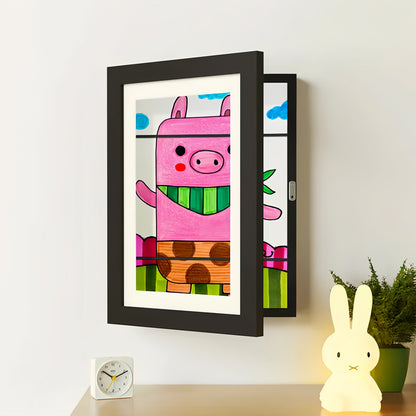 Magnetic Artwork Display Frame for Wall with 150 Sheet Storage Capacity