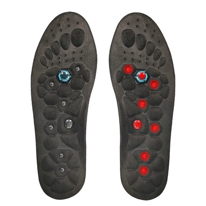 Magnetic Shoe Insoles with Raised Pressure Points and Trim to Fit Sizing