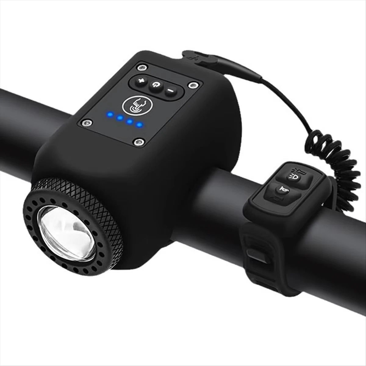 Bike Horn and Light with 110dB Alert Tones and Four Lighting Modes