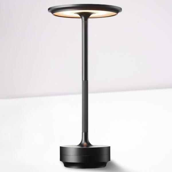 Rechargeable Metal Table Lamp with Touch Brightness Control and 150-Hour Battery