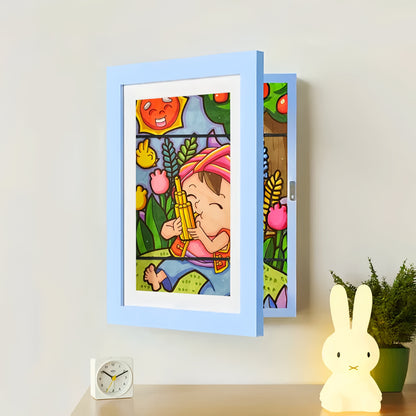 Magnetic Artwork Display Frame for Wall with 150 Sheet Storage Capacity