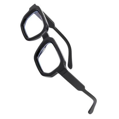 Bold Energy Rectangle UV Sunglasses  -Black Transparent - Ozerty