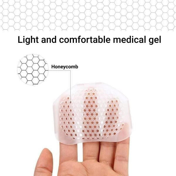 Metatarsal Gel Pads with Adhesive Backing and Ventilated Surface, Set of 2