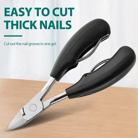 Thick Nail Clipper Set with Carbon Steel Blade and Built-In File