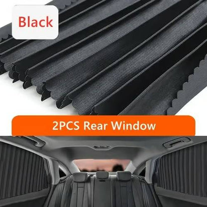 Magnetic Satin Car Window Shades with UV Protection and Sliding Track System