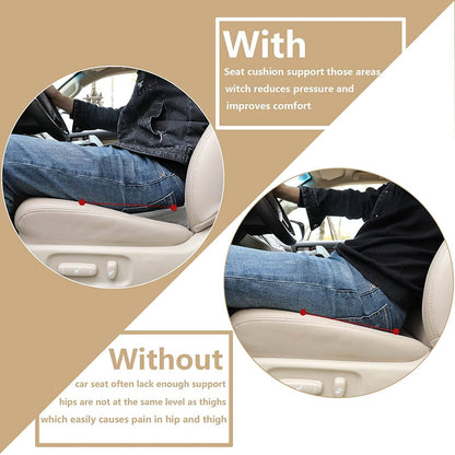 Memory Foam Car Seat Cushion with 3.5 Inch Height Boost and Breathable Cover