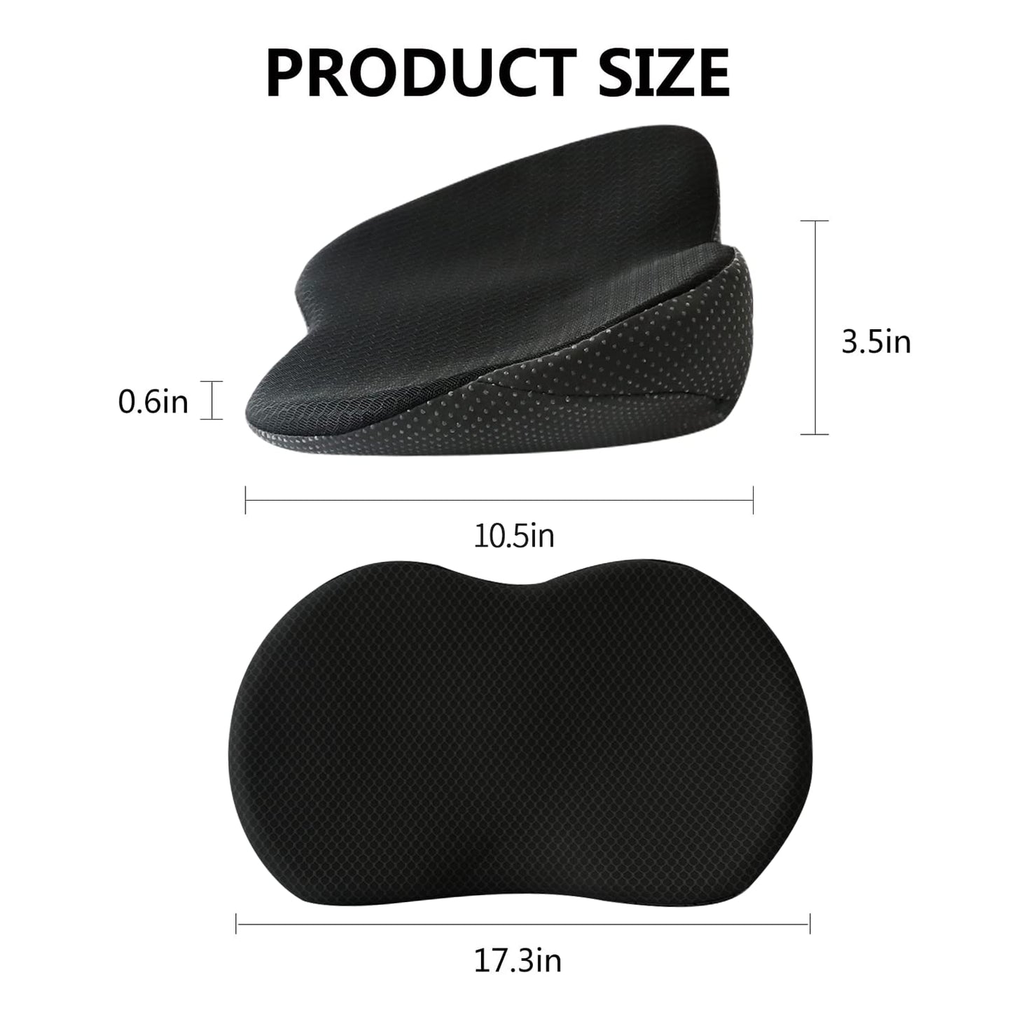 Memory Foam Car Seat Cushion with 3.5 Inch Height Boost and Breathable Cover