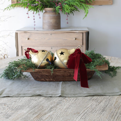 Vintage Golden Bell with Star Cutouts - Interior Delights