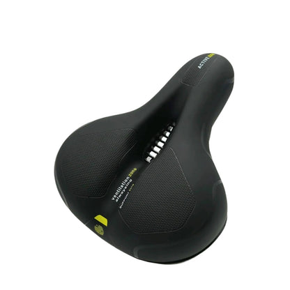 Gel Bike Saddle with Curved Body Support and Ventilation Channels, Universal Mount